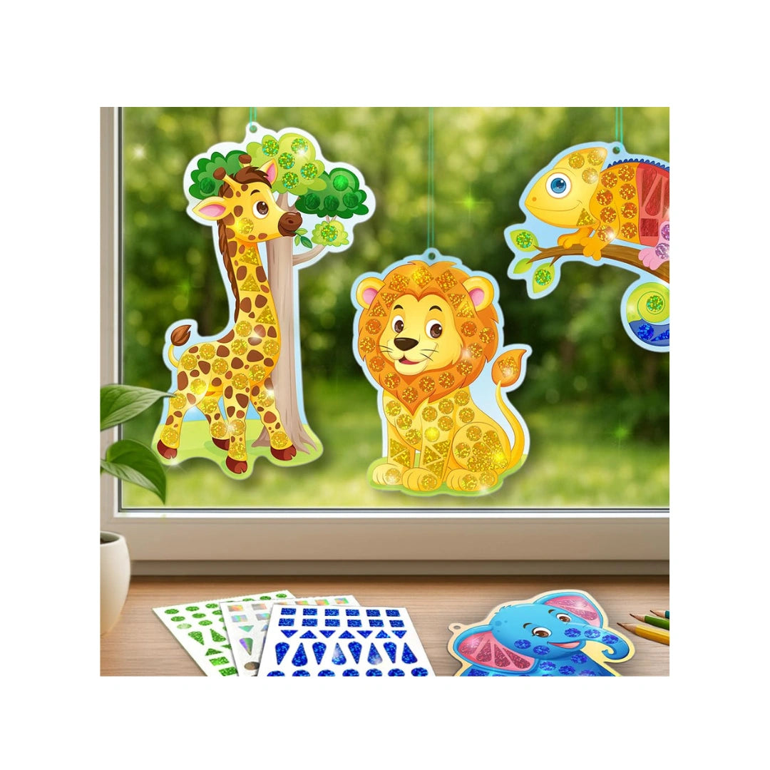 Animal mosaic foil sticker craft kit