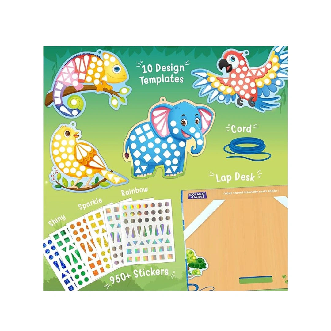 Animals and birds mosaic sticker kit