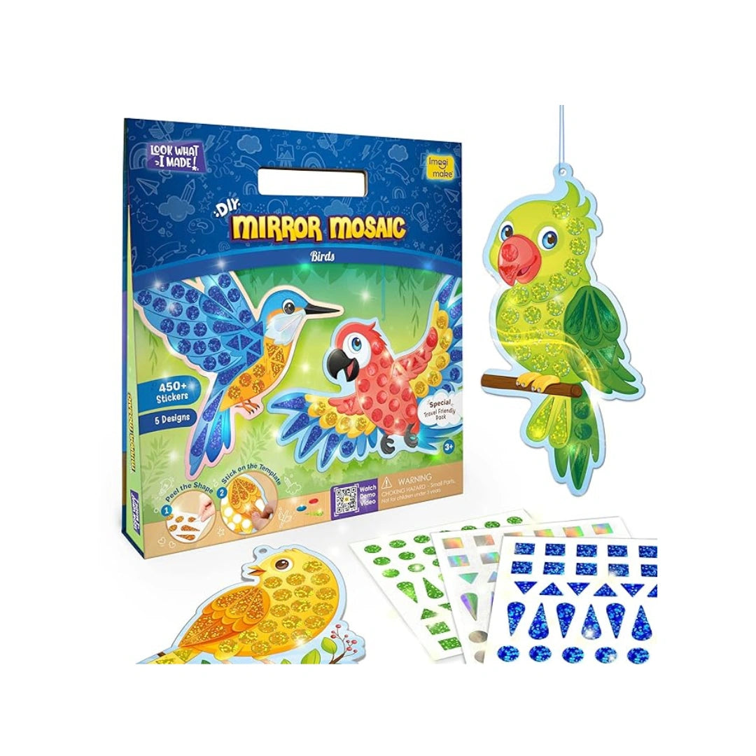 Bird mosaic foil sticker craft kit