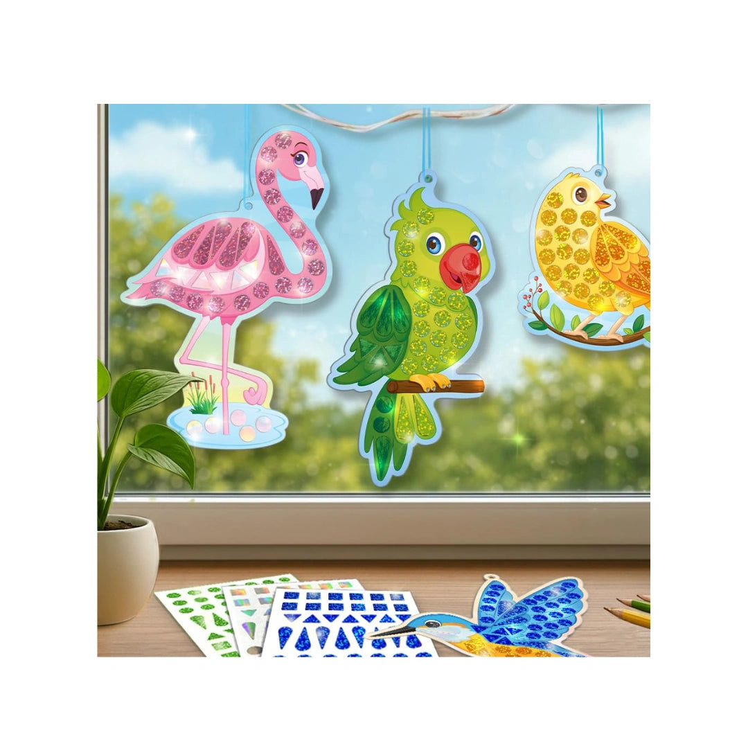 Bird mosaic foil sticker craft kit