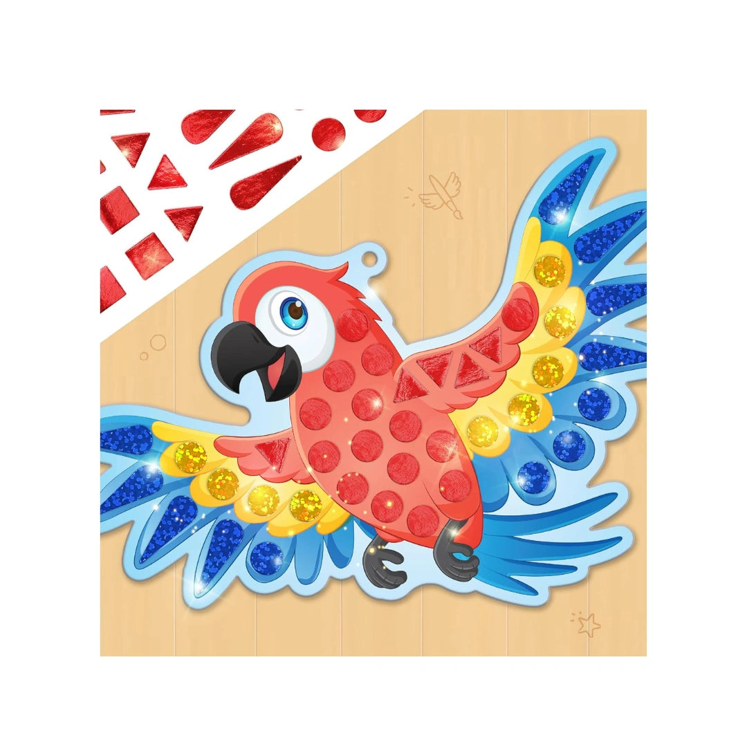 Bird mosaic foil sticker craft kit