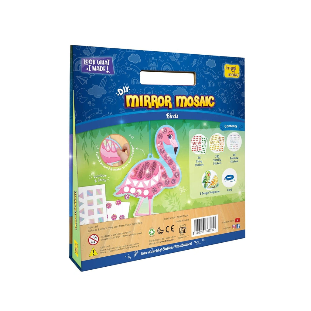 Bird mosaic foil sticker craft kit