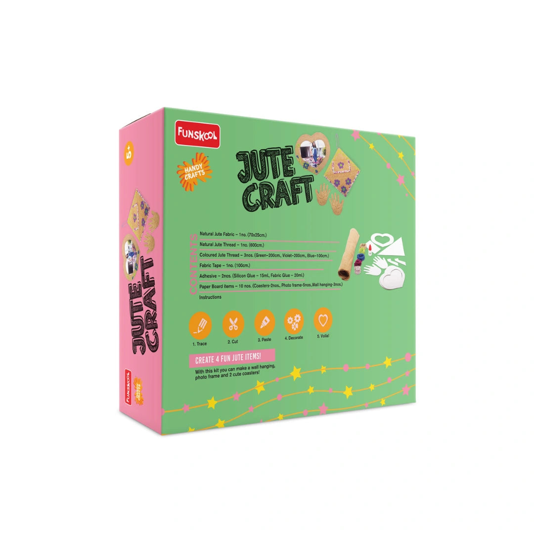Eco-Friendly Art & Craft Activity Kit with Natural Jute Fabric & Threads
