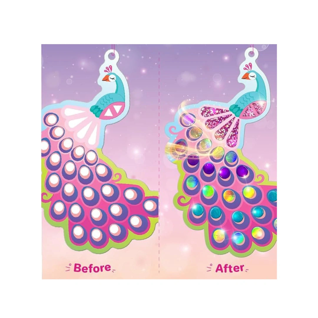 Butterfly and peacock mosaic sticker kit