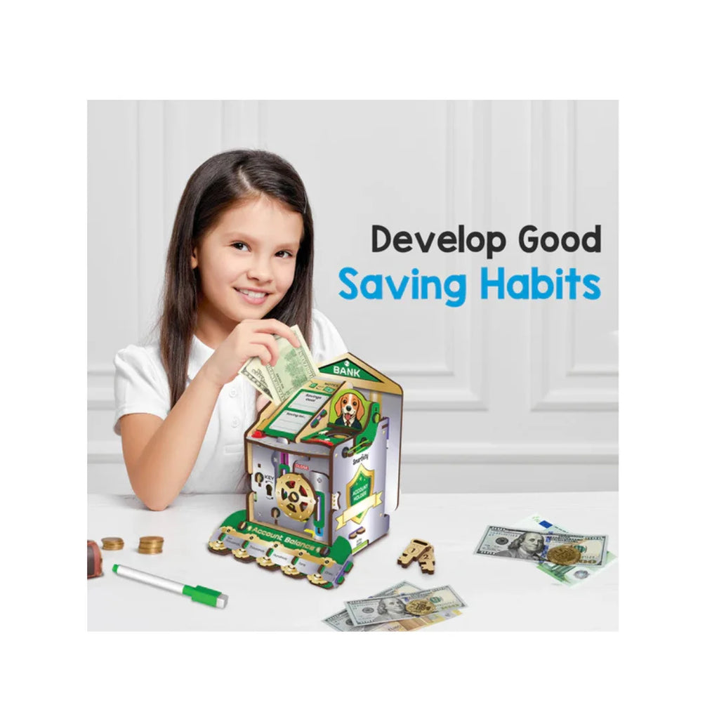 DIY Piggy Money Bank for Kids,Smart Locking System with 2 Keys,Stores Notes & Coins,Build Savings Skills in Kids (6-12 Years)