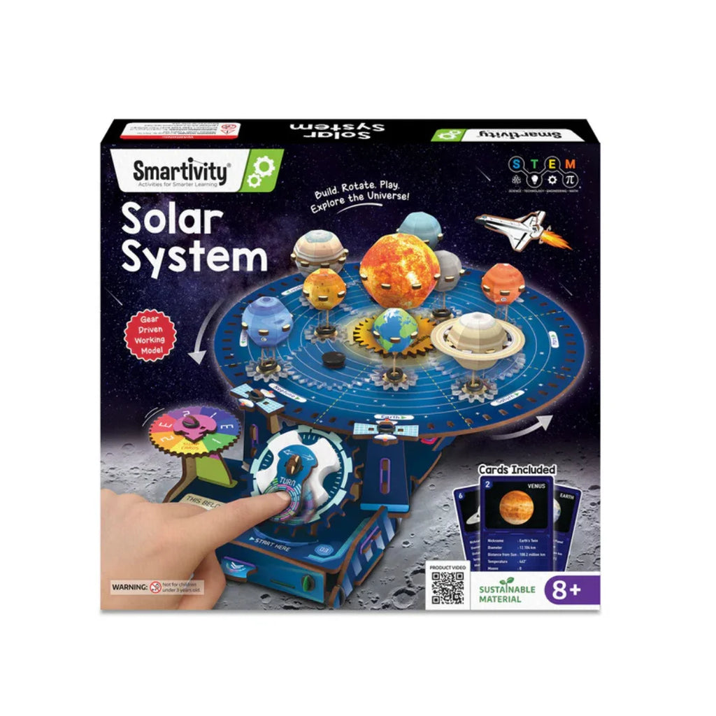 DIY Solar System Kit for Kids,Gear-Driven Working Model of Planets,Build, Rotate & Explore Astronomy,Learn Solar System & Science Facts (8-14 Years)