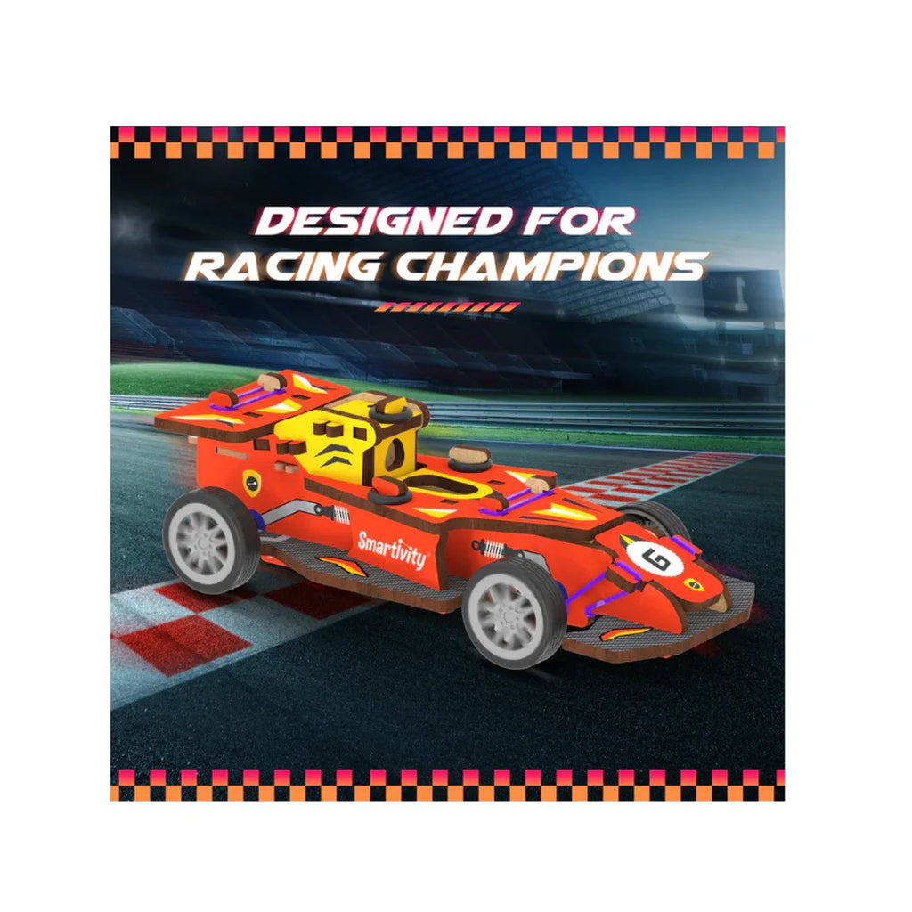 DIY Speed CAR Toy for Kids,Racing Car with Launcher,STEM Learning Car Toys (6-12 Years)
