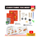 DIY Speed CAR Toy for Kids,Racing Car with Launcher,STEM Learning Car Toys (6-12 Years)