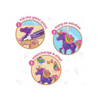 Unicorn window art glass painting 