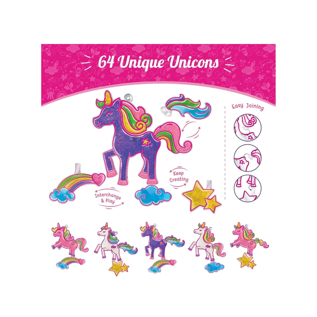 Unicorn window art glass painting 