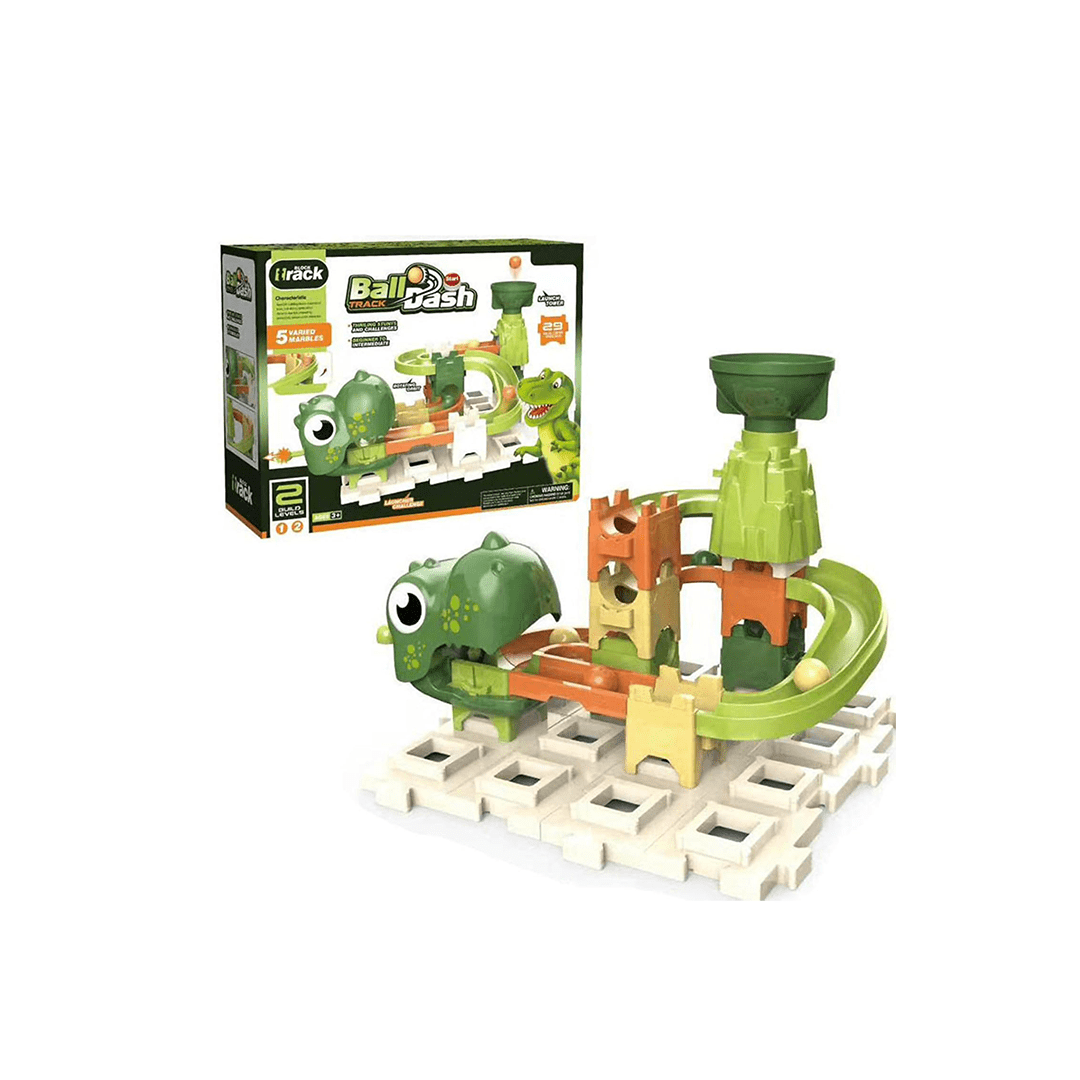 Baan Toys Toys Dinosaur Baan Toys Ball Dash Track Block Track for Kids DIY Building Blocks Assembled Track For Kids (3 Years+)