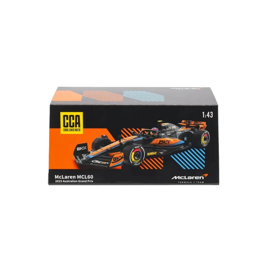 Diecast formula racing car model in display case