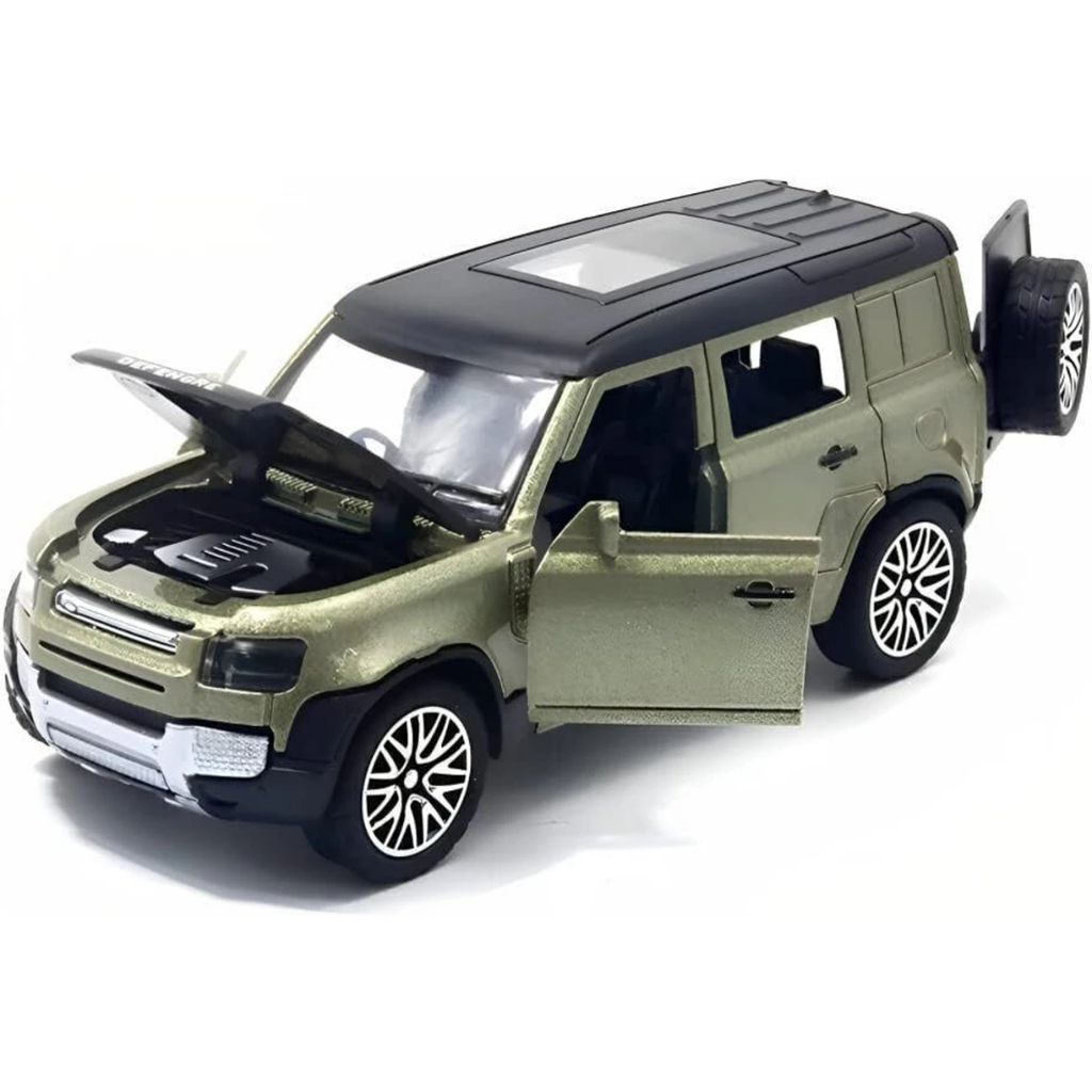 Diecast metal toy car with pull-back action
