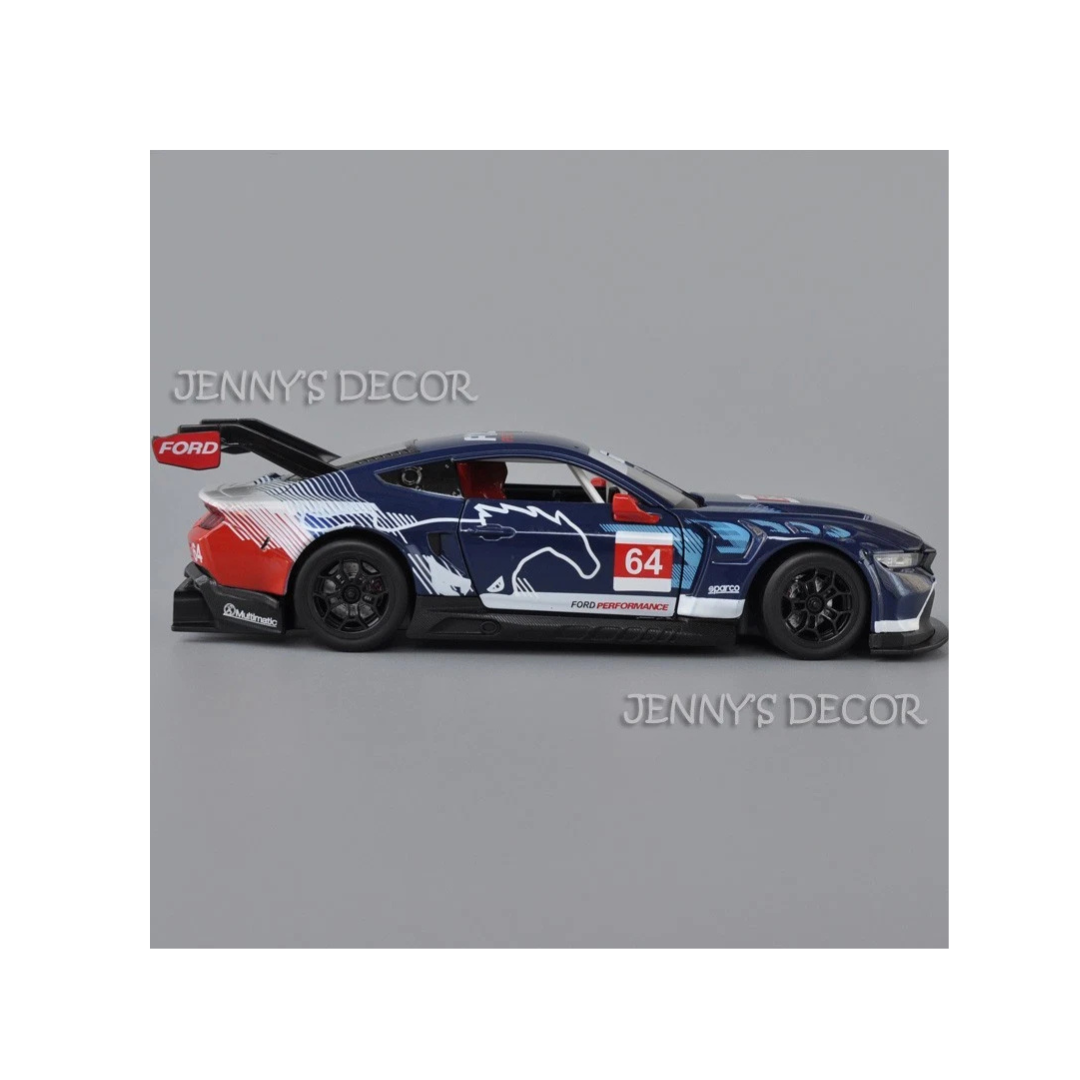 Diecast metal toy car with pull-back action