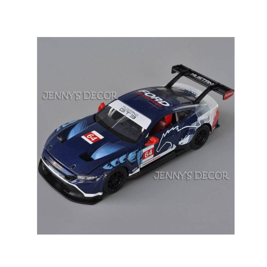 Diecast metal toy car with pull-back action