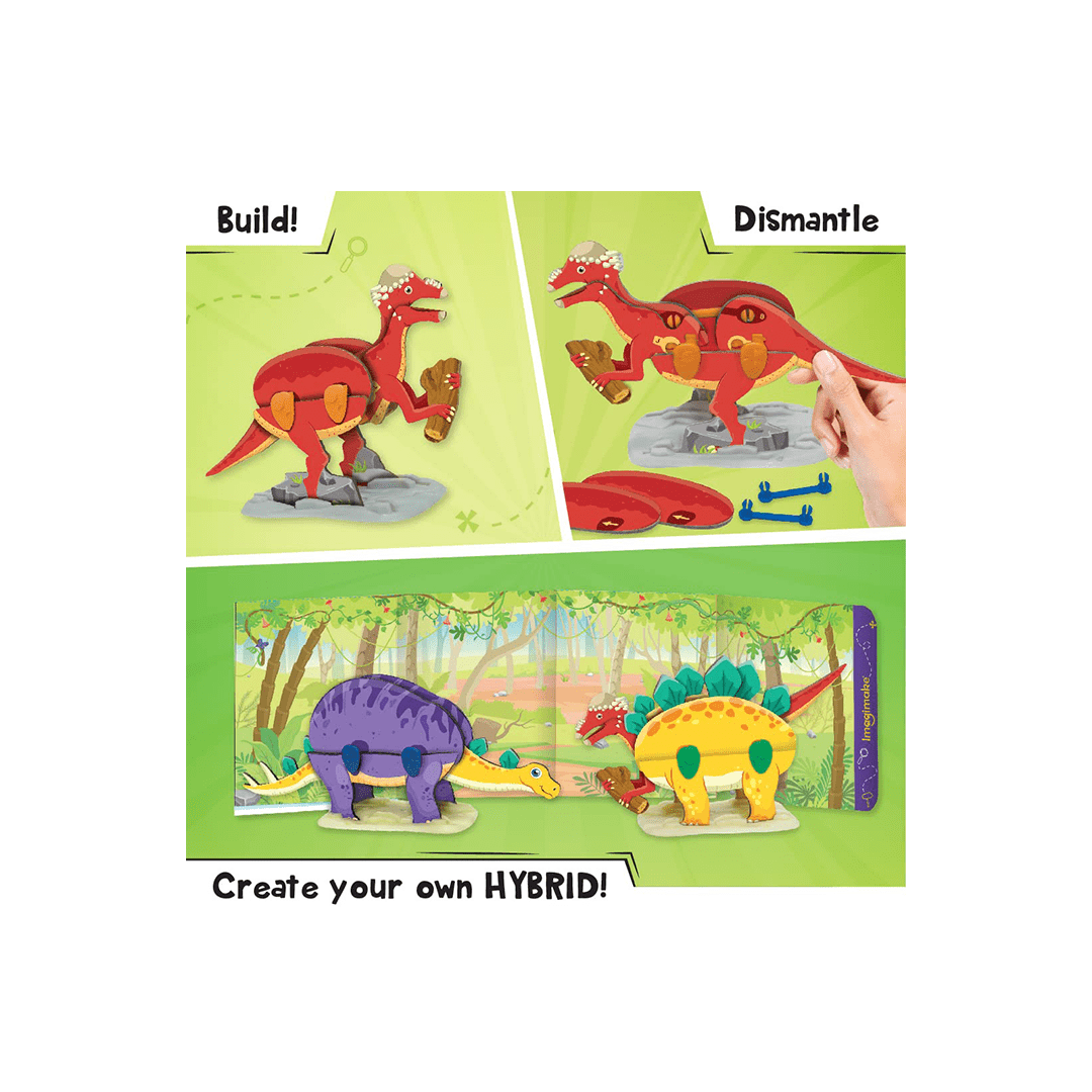 Imagimake Toys Imagimake Mapology Dino Quest - 3D Puzzle Dinosaur Toys - Surprise Dino Egg (5-7 Years)