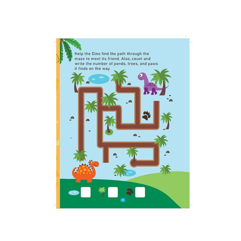 Dinosaur themed kids activity book