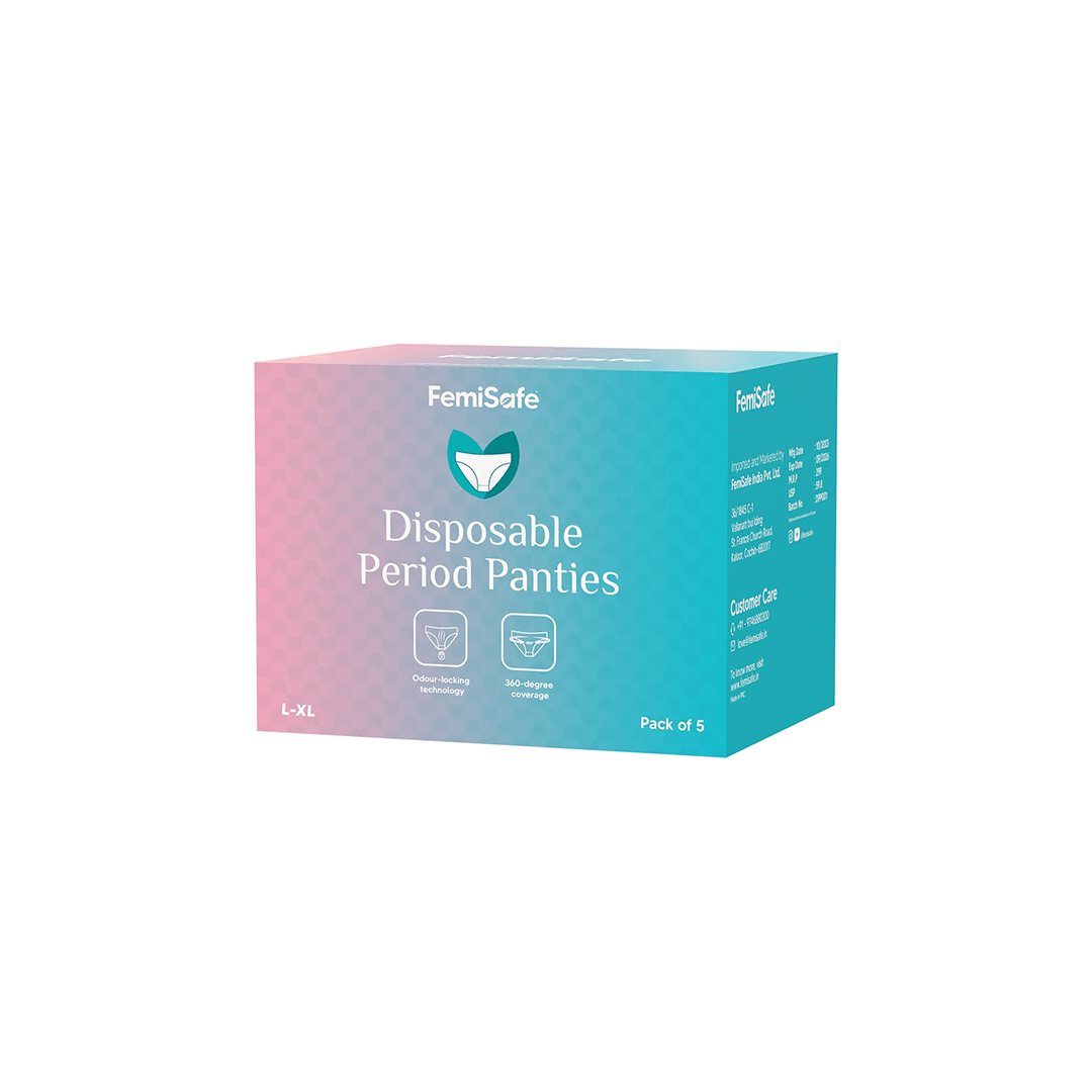 Femisafe Personal Care L-XL FemiSafe Disposable Period Panties (Pack of 5)