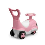 Cute dolphin ride-on toy with lights, music, and storage