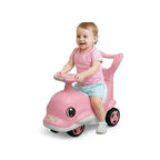 Cute dolphin ride-on toy with lights, music, and storage