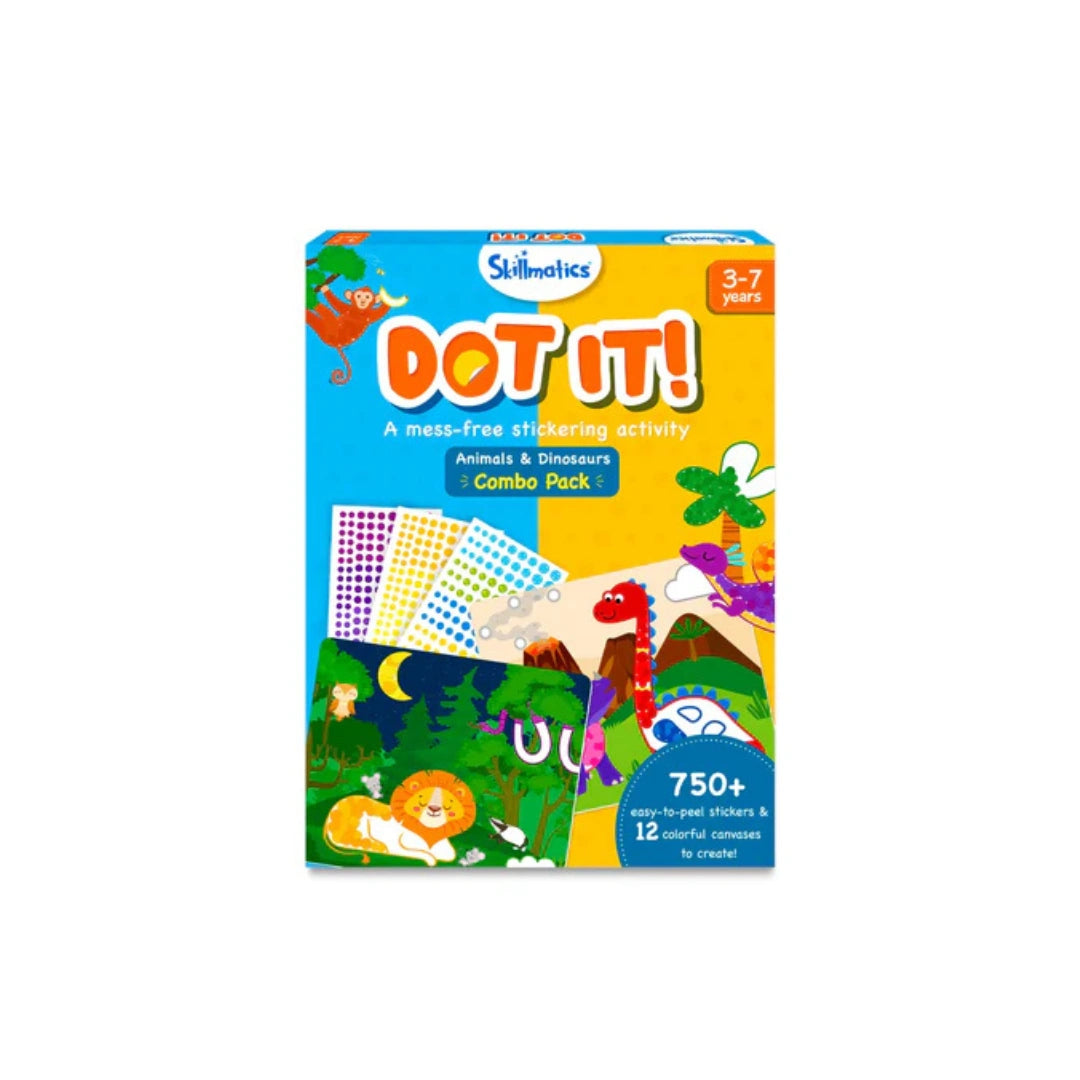 Animals dinosaurs sticker art kit
