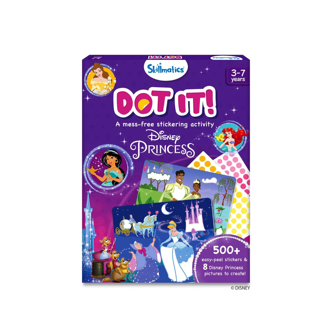 Disney Princess Dot It sticker activity kit for kids with 500+ stickers 
