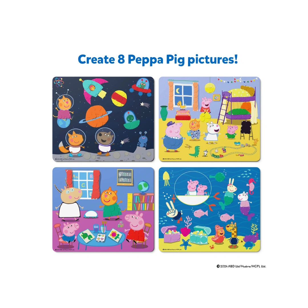 Peppa Pig sticker art activity kit for kids.
