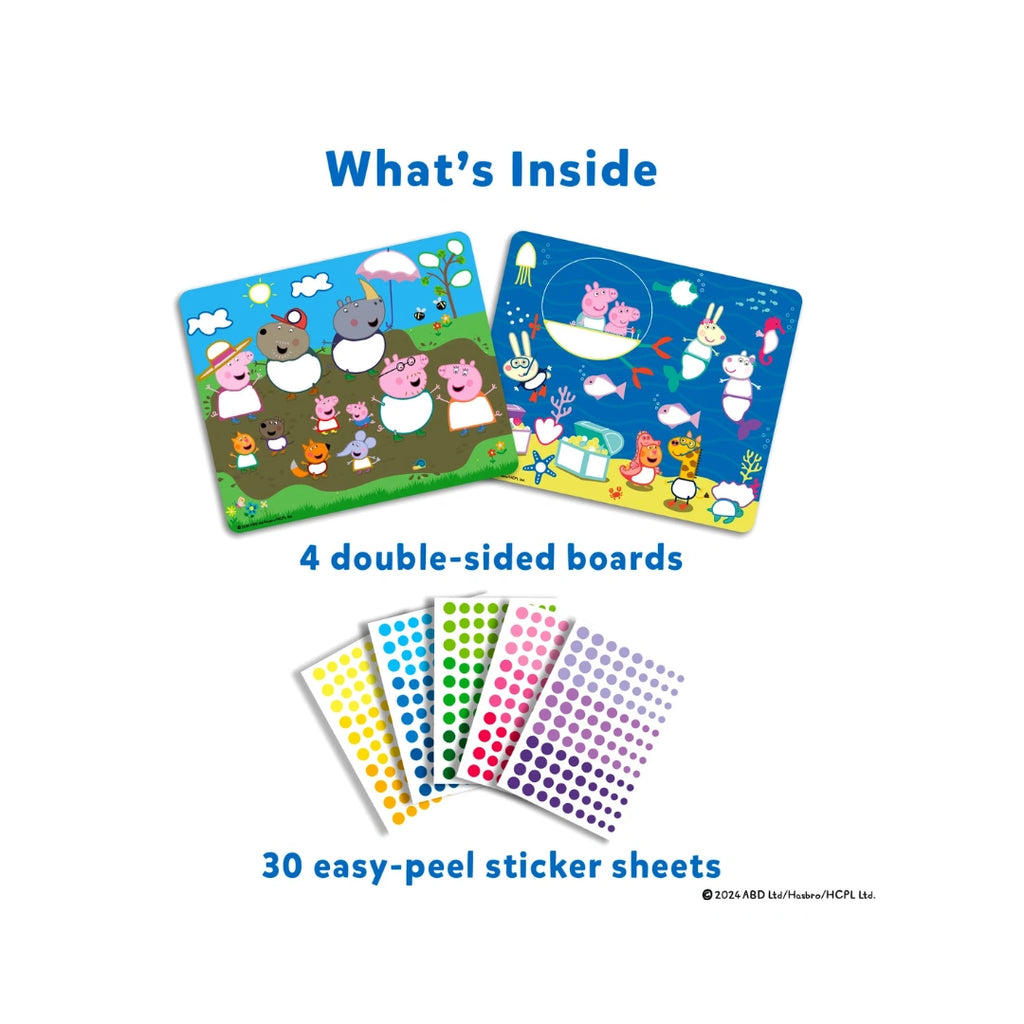 Peppa Pig sticker art activity kit for kids.