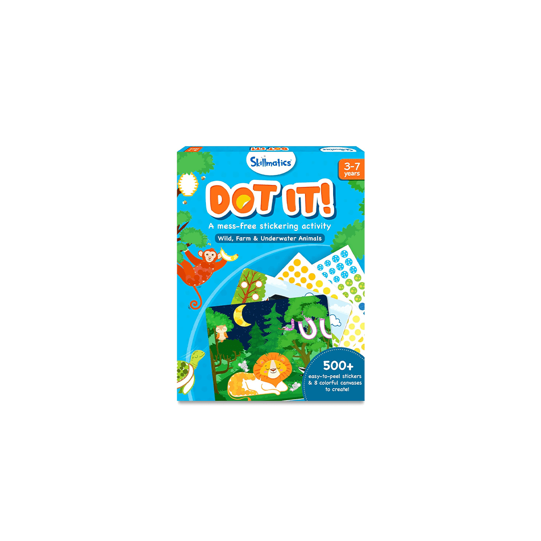 Skillmatics Toys Skillmatics Dot it! - Wild, Farm & Underwater Animals | No mess sticker art (ages 3-7)