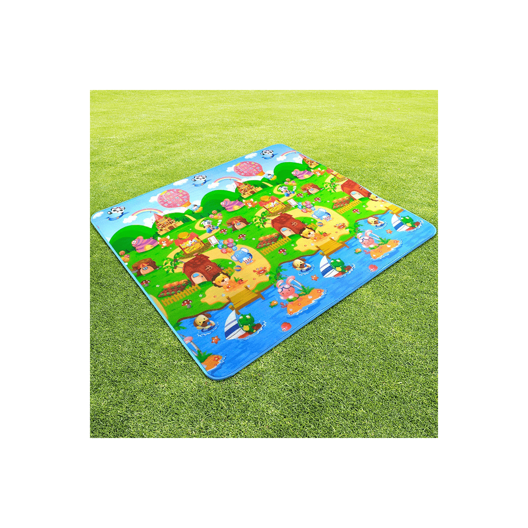 Baan Toys Play Mat Baan Toys Double Side Playmat for Babies Crawling Mat for Kids Picnic Baby Mat/Playmat for Kids (Large Size Random Print) (0 Month+)