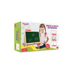 Draw N Write Desktop Magnetic Slate Slate,4in1 Double Sided Chalk Board with Alphabet & Numbers,Encourages Learning & Development,Preschool Activity Set for Kids (3 Years+)