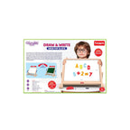 Draw N Write Desktop Magnetic Slate Slate,4in1 Double Sided Chalk Board with Alphabet & Numbers,Encourages Learning & Development,Preschool Activity Set for Kids (3 Years+)