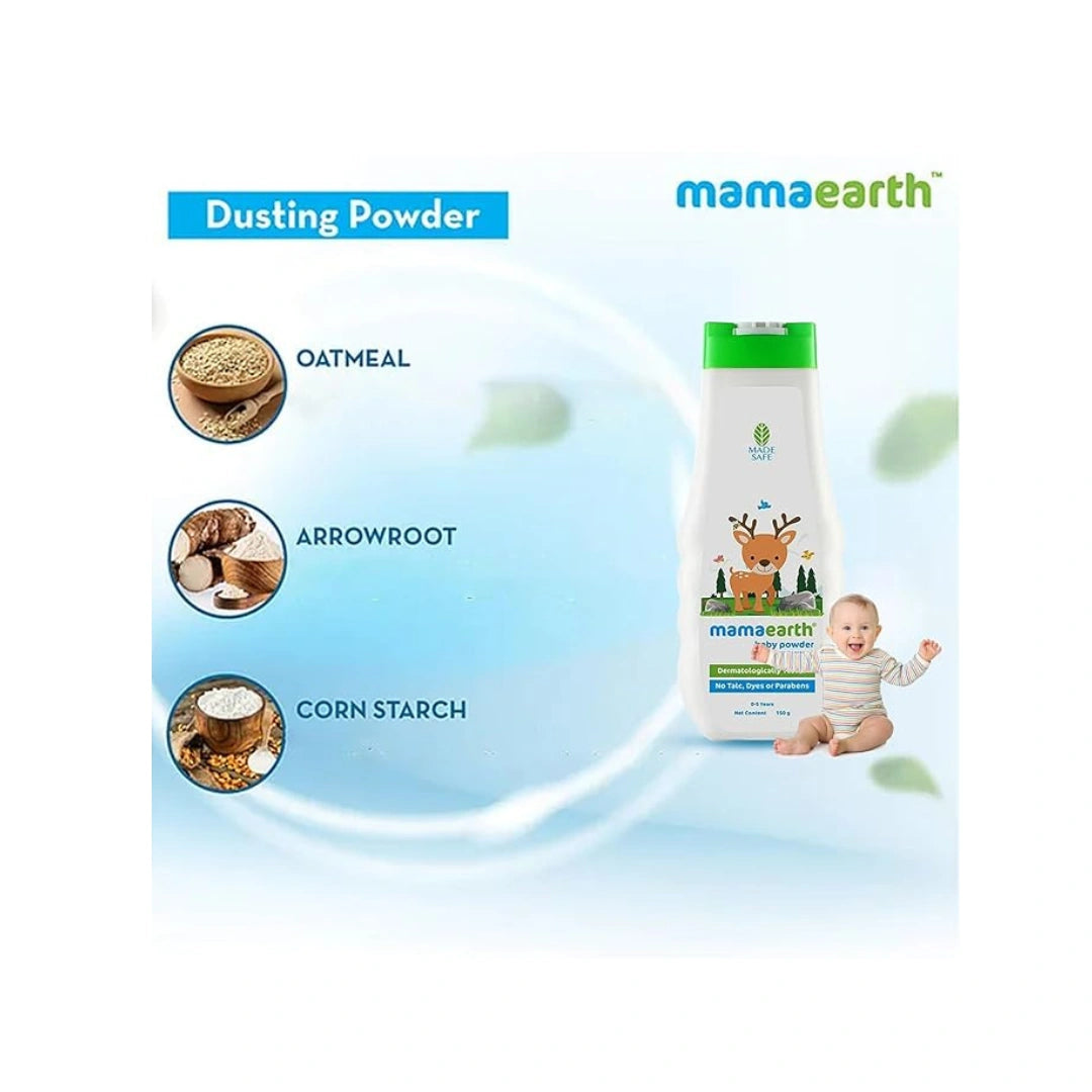 Dusting Powder with Organic Oatmeal & Arrowroot Powder for Babies - 150g