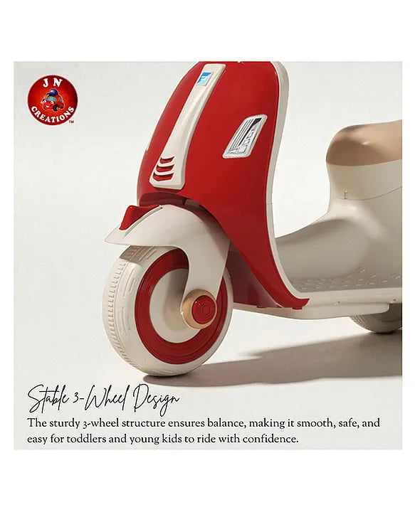 Star Vintage Vespa Battery Operated Bike for Kids, Ride on Toys Kids Bike Scooty Double Motor with Remote Control | Baby Rechargeable Battery Bike | Electric Bike for Kids (2 Years+) Color as Per Availability