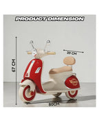 Star Vintage Vespa Battery Operated Bike for Kids, Ride on Toys Kids Bike Scooty Double Motor with Remote Control | Baby Rechargeable Battery Bike | Electric Bike for Kids (2 Years+) Color as Per Availability