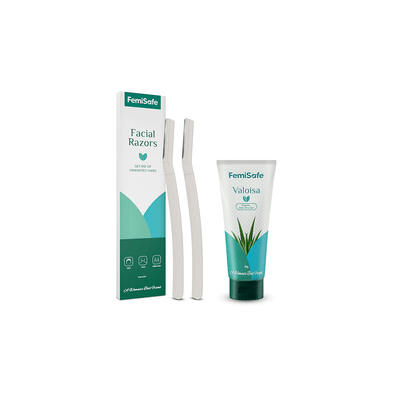 Femisafe Personal Care FemiSafe Face Razors (Eco-Friendly) & Aloe-Gel Combo