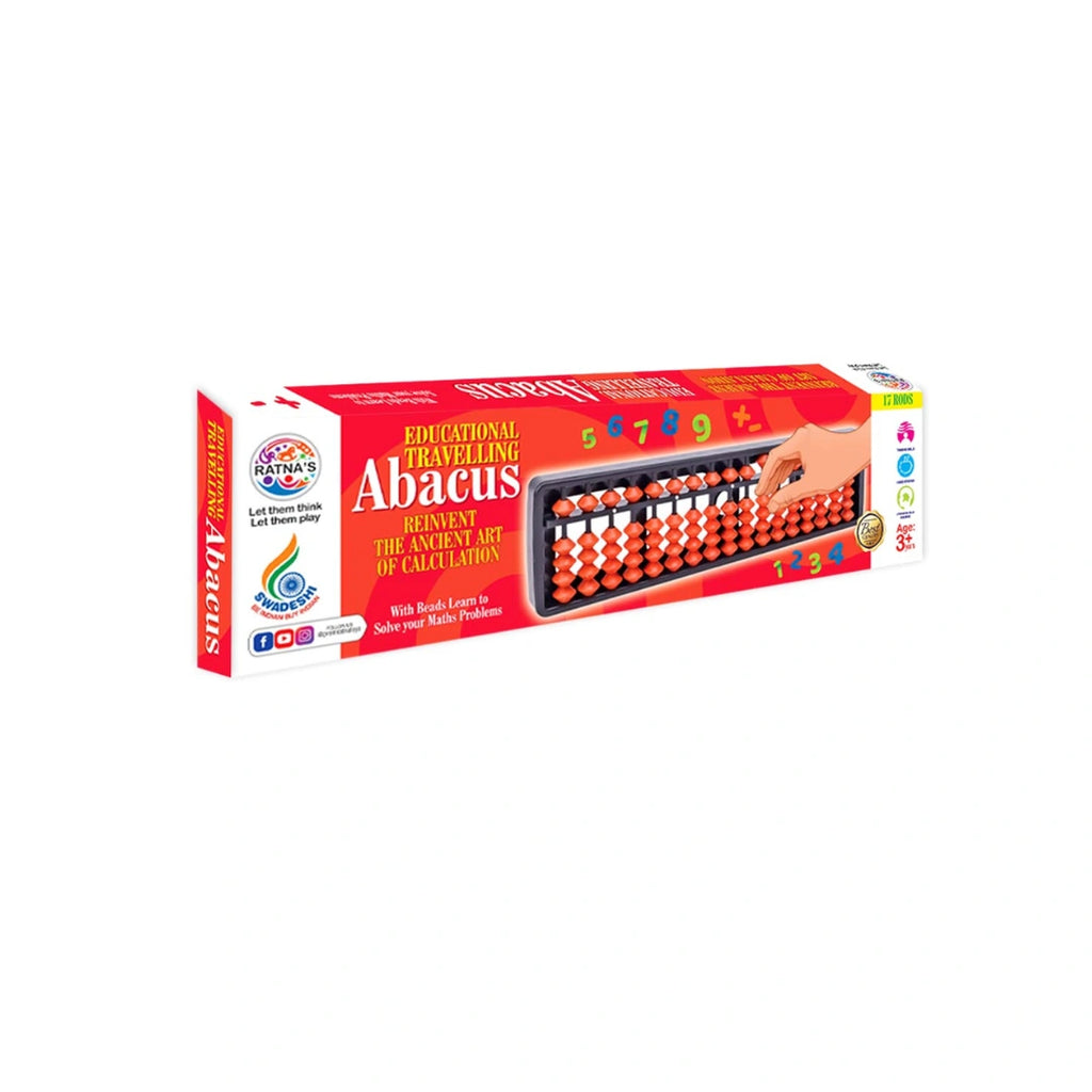 Colorful abacus toy for kids learning counting and math.
