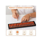 Colorful abacus toy for kids learning counting and math.
