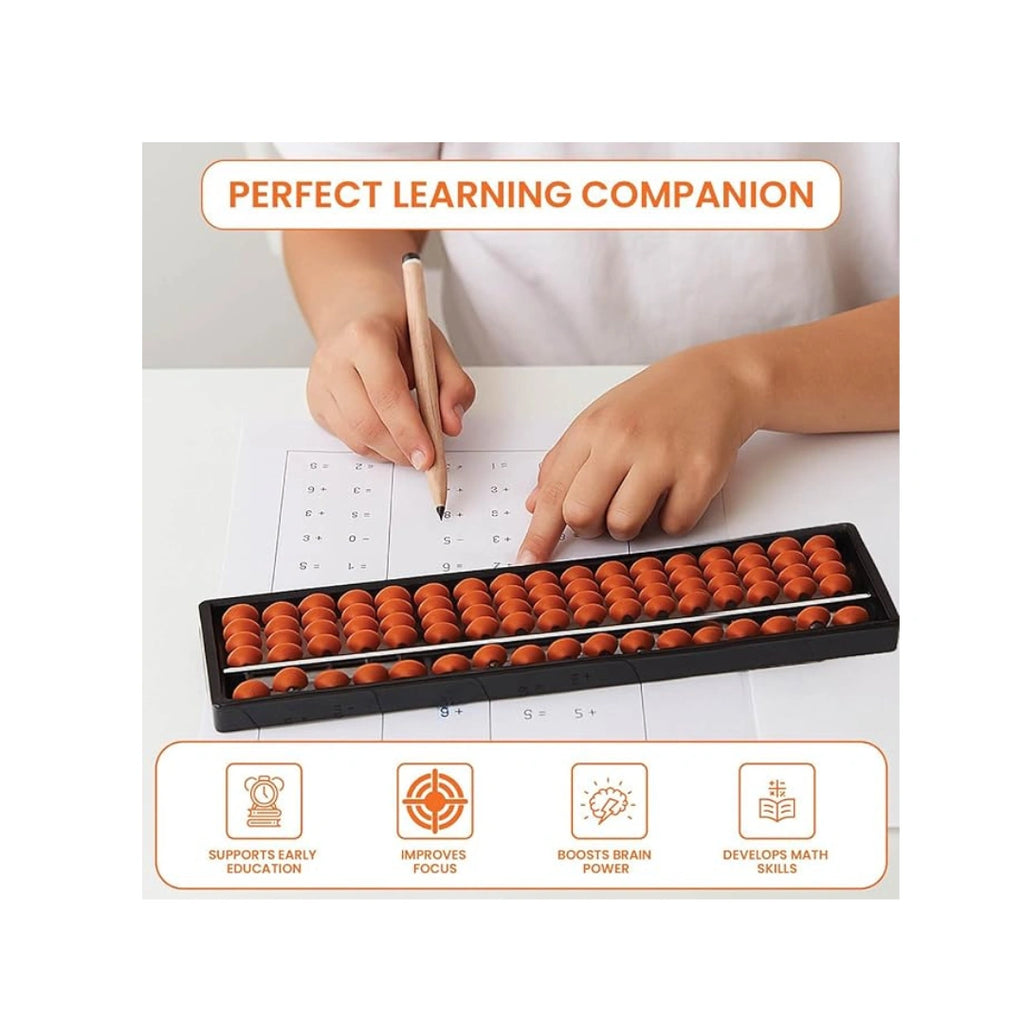 Colorful abacus toy for kids learning counting and math.
