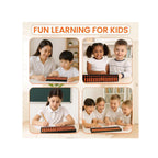 Colorful abacus toy for kids learning counting and math.

