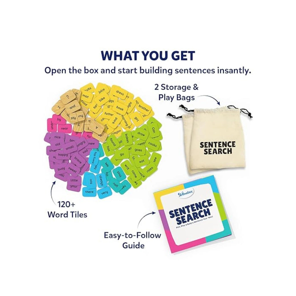 Sentence Search educational word game for kids.
