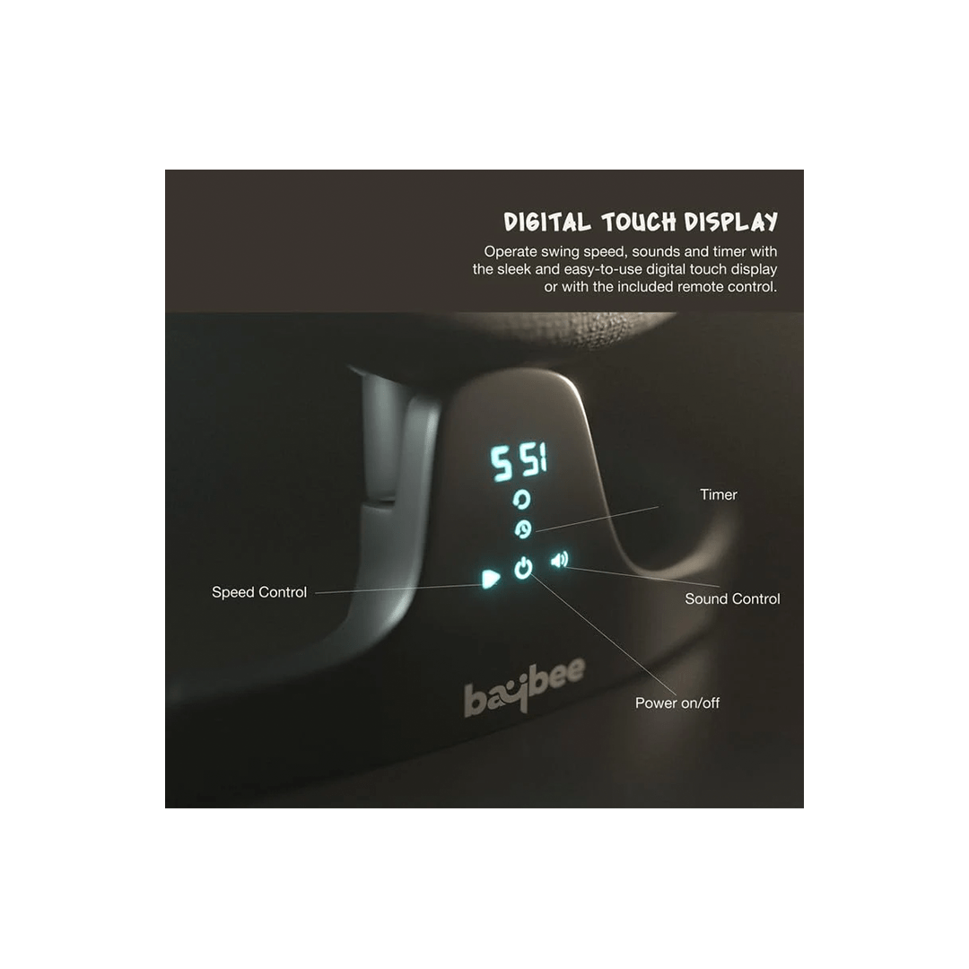 Baybee Other Gears Baybee Lullabies Automatic Electric Baby Swing Cradle with Adjustable Swing Speed, Recline and Bluetooth