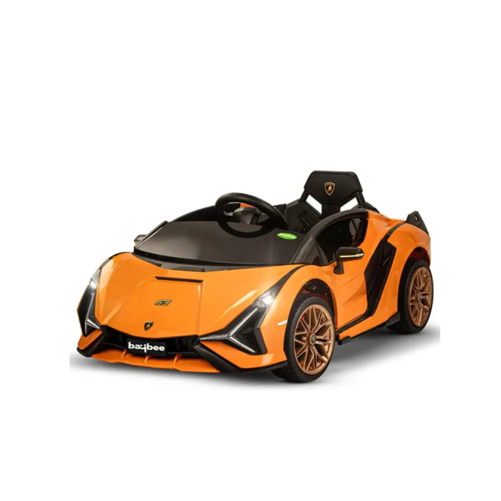 Orange Lamborghini kids ride-on car