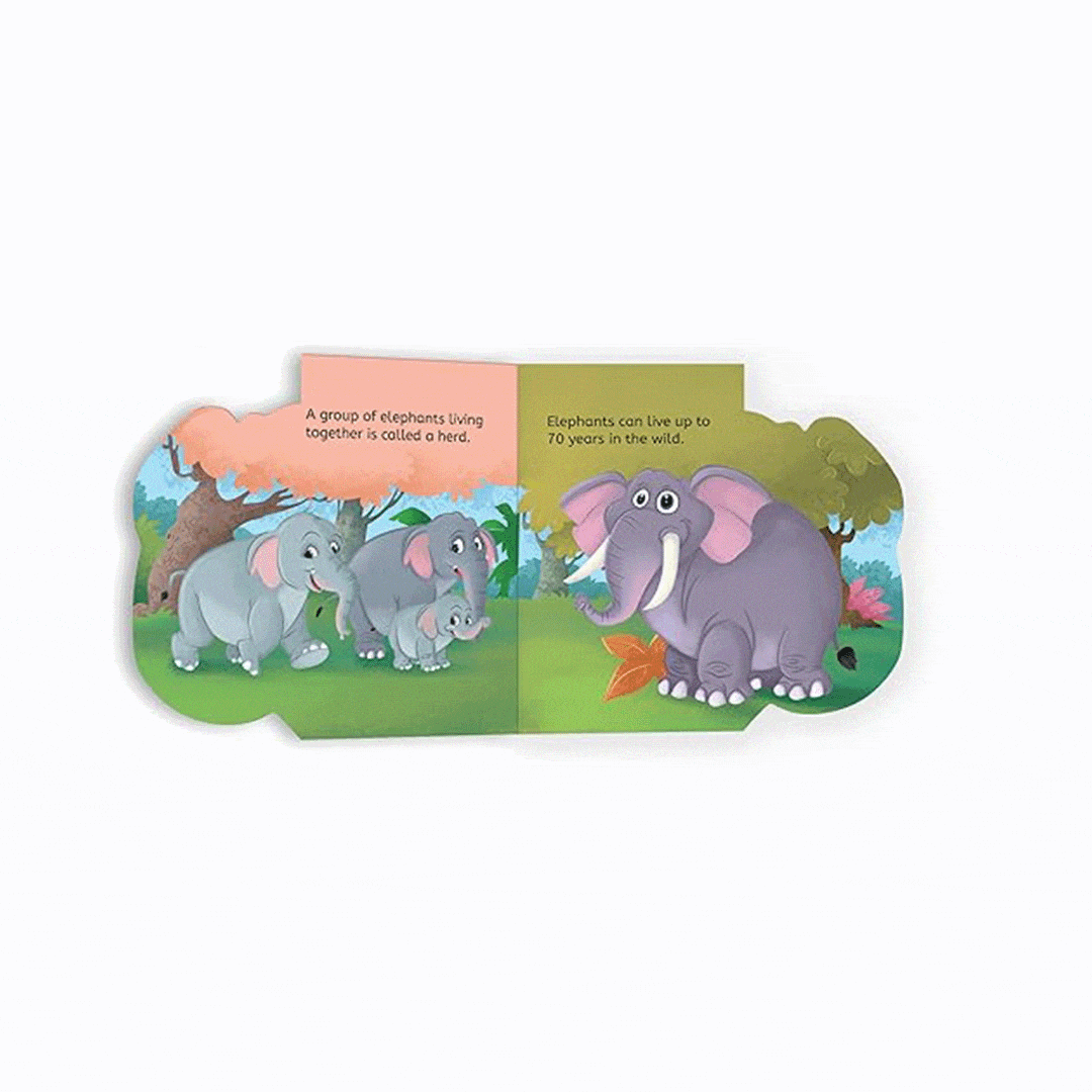 Magic Lamps Books My First Shaped Board book - Elephant, Die-Cut Animals, Picture Book for Children