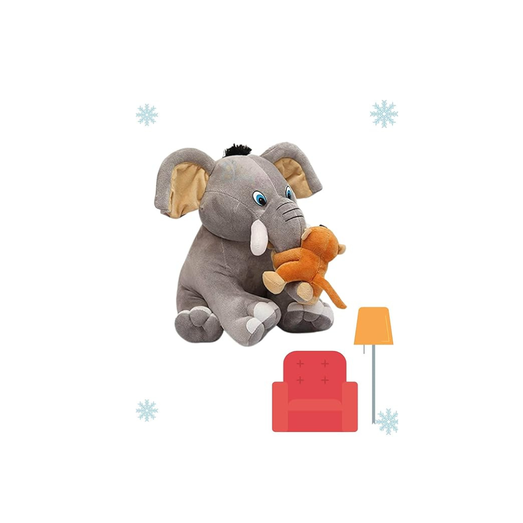 Elephant & Monkey Soft Toys