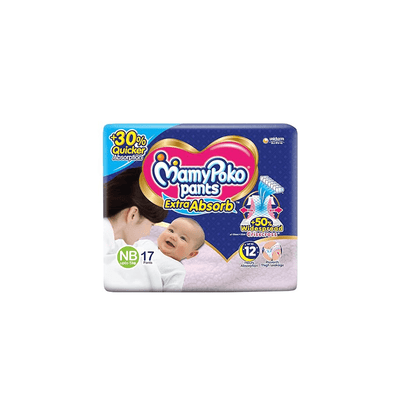 MamyPoko Pants Baby Care MamyPoko Pants Extra Absorb Baby Diapers, New Born (NB) Upto 5kg