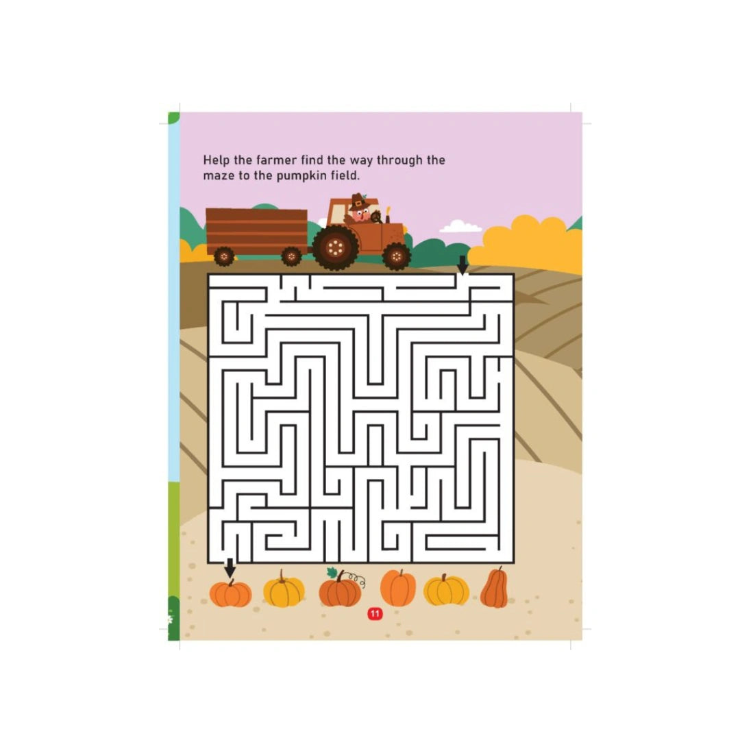 Farm themed kids activity book