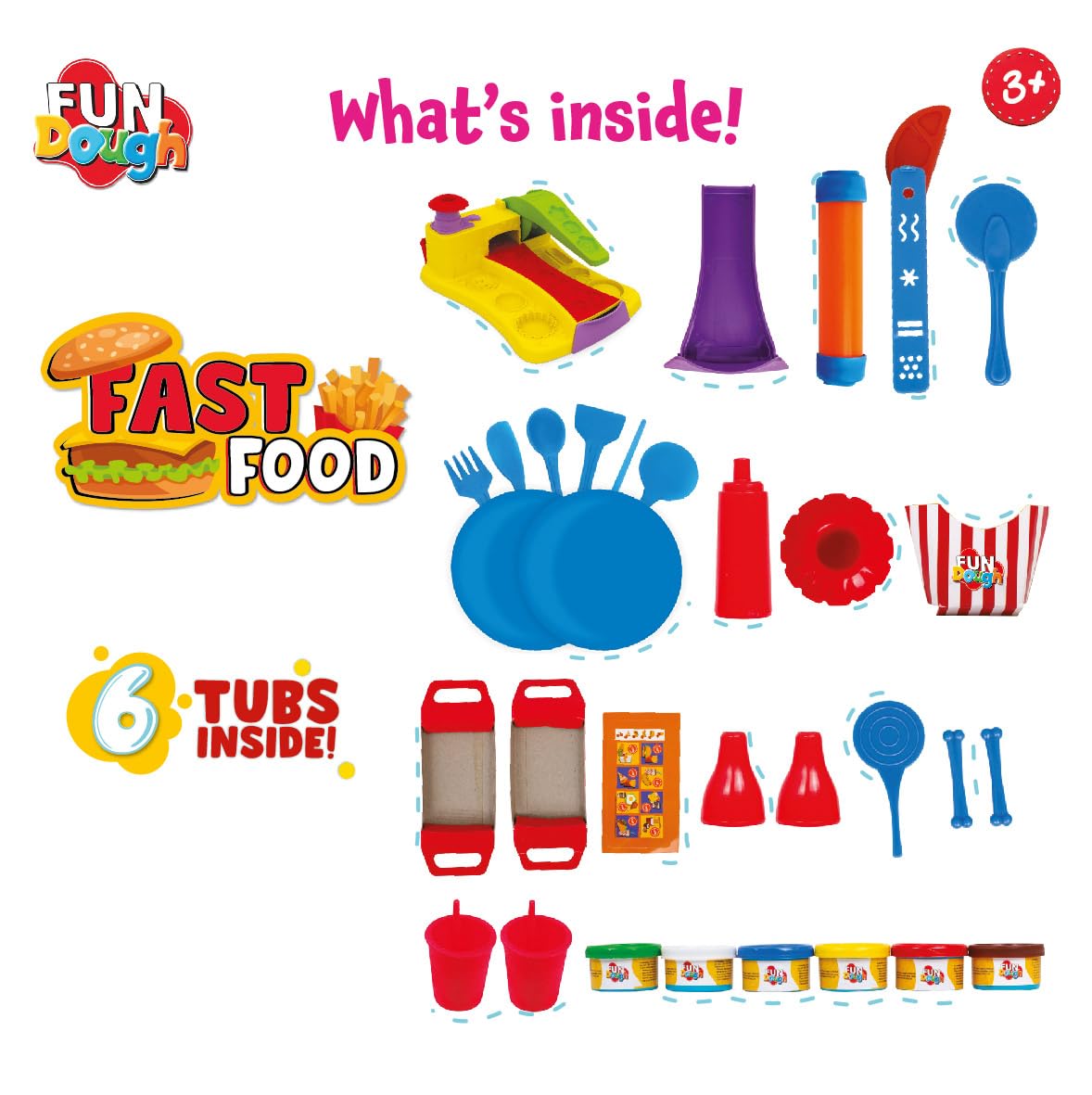 Creative Dough Food Making Playset with Multicolor Dough
