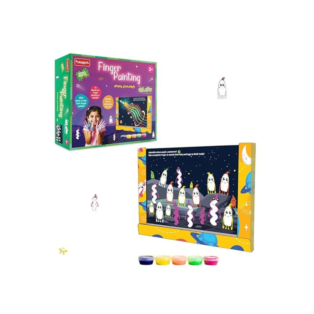 Glow finger painting kit for kids