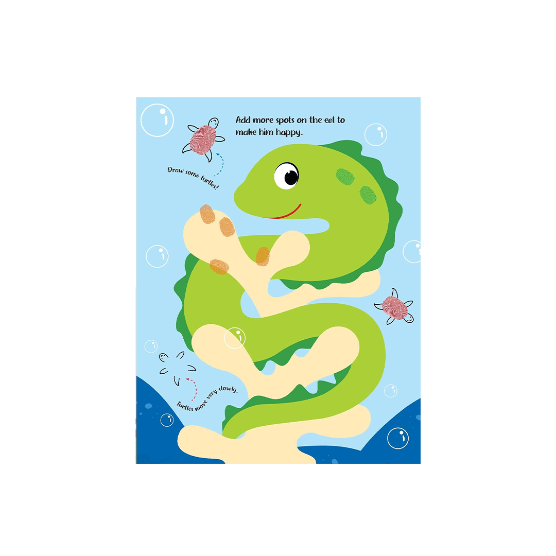 Dreamland Publications Books Dreamland Fingerprint Art Activity Book for Children – Ocean with Thumbprint Gadget (3 Years+)